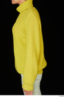  Waja arm casual dressed sleeve upper body yellow sweater with turleneck 0003.jpg